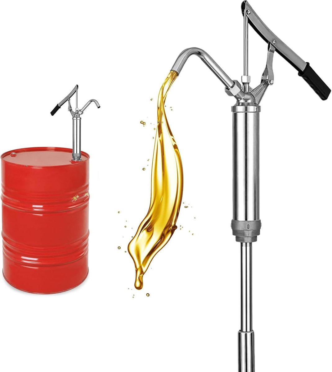 Leverage Drum Pump Telescopic Oil Pump 28 L/Min Oil Extraction Pump for 10.5 to 22.8 Litre Barrels for Pumping - ShopVlot