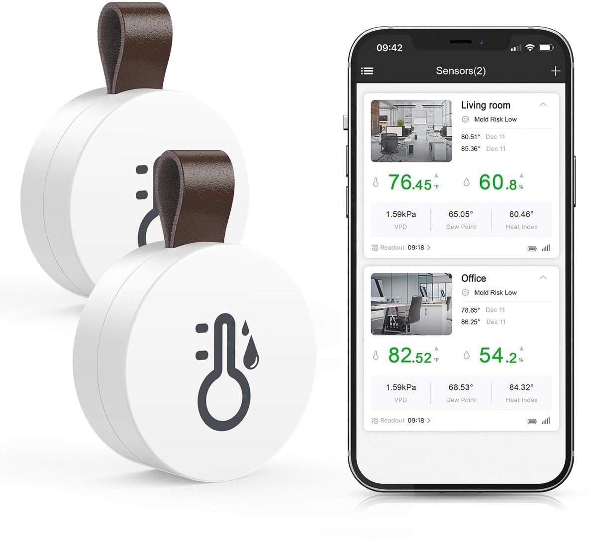 Draadloze thermometer hygrometer - Bluetooth connectie - Real-time monitoring - Voor thuis en kantoor - ShopVlot