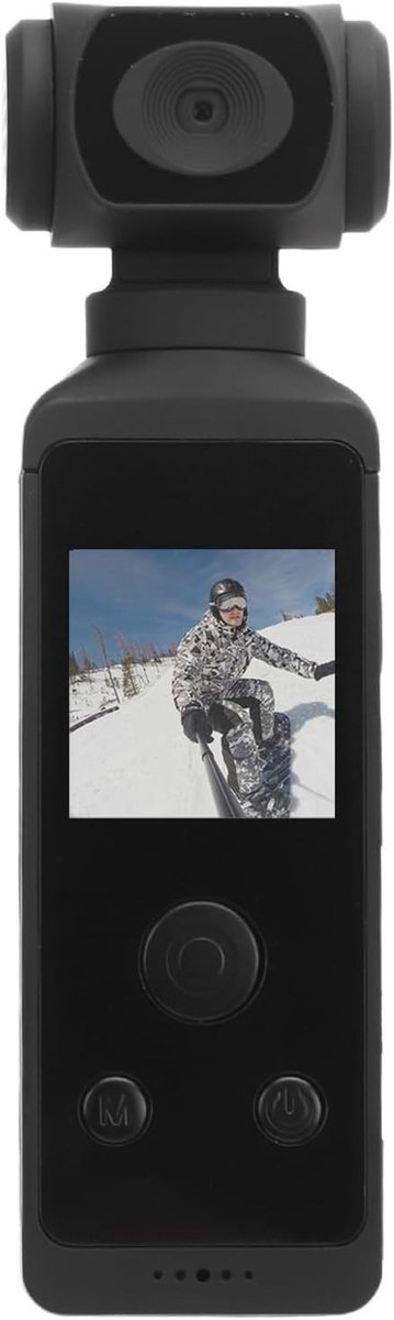 Actiecamera 4K 16MP HD met 270° draaibare lens, waterdichte behuizing en anti-trillingsfunctie, ideaal voor autorijden en duiken