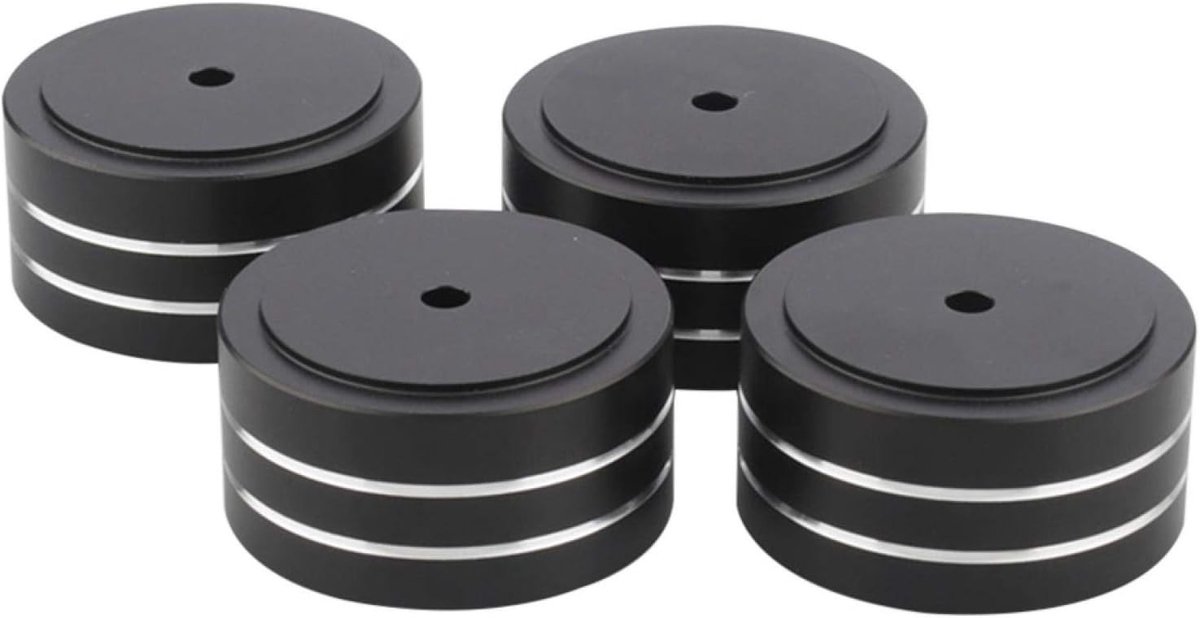 4 Stuks Aluminium Isolatievoetjes 40x20mm voor HiFi Turntable en Luidsprekers, Geluidsisolatie en Stabiliteit