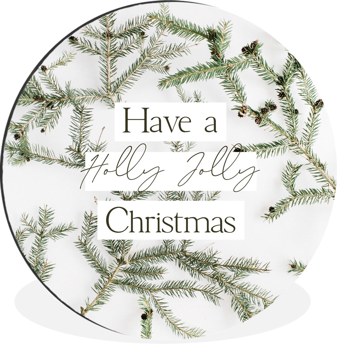 WallCircle - Wandcirkel - Muurcirkel - Winter - Takken - Quote - Aluminium - Dibond - 30x30 cm - Binnen en Buiten