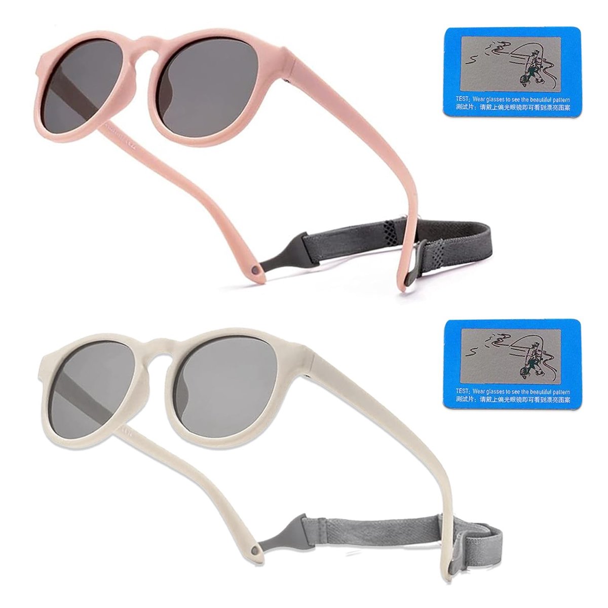 Dailygoods- Zonnebrillen voor Kinderen - Gepolariseerde Zonnebril - UV400-bescherming - Flexibel en Robuust - Verstelbare Brillenband - Lichtgewicht Frame