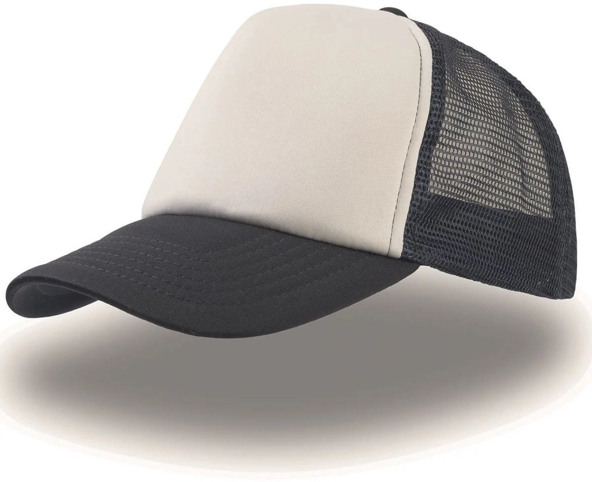 Atlantis Headwear Rapper Cap AT505 - White/Navy/Navy - One size