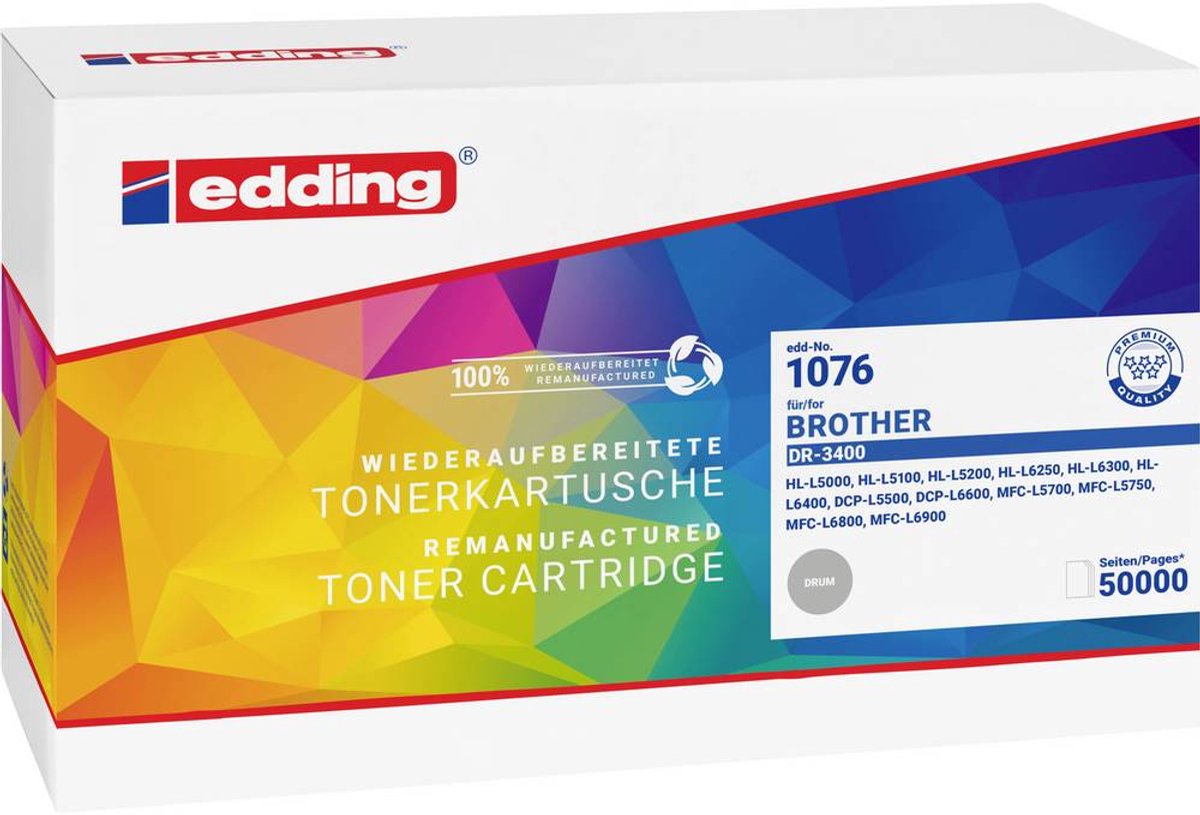 Edding Drum vervangt Brother DR-3400 Compatibel 50000 bladzijden EDD-1076 18-1076