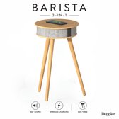 Doppler Barista SoundTable - Bluetooth Speaker Tafel & Bijzettafel met Draadloze Oplader - 360° Stereo Geluid - Bluetooth 5.4 - Lichtbruin