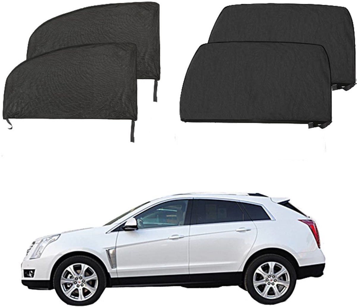 Dailygoods- Zonwering Auto 4-delige Set - Zonwering voor Zijruiten - Bescherming voor Kinderen/Huisdieren - Ademend Nylon - Eenvoudig te Installeren - Autoparasol