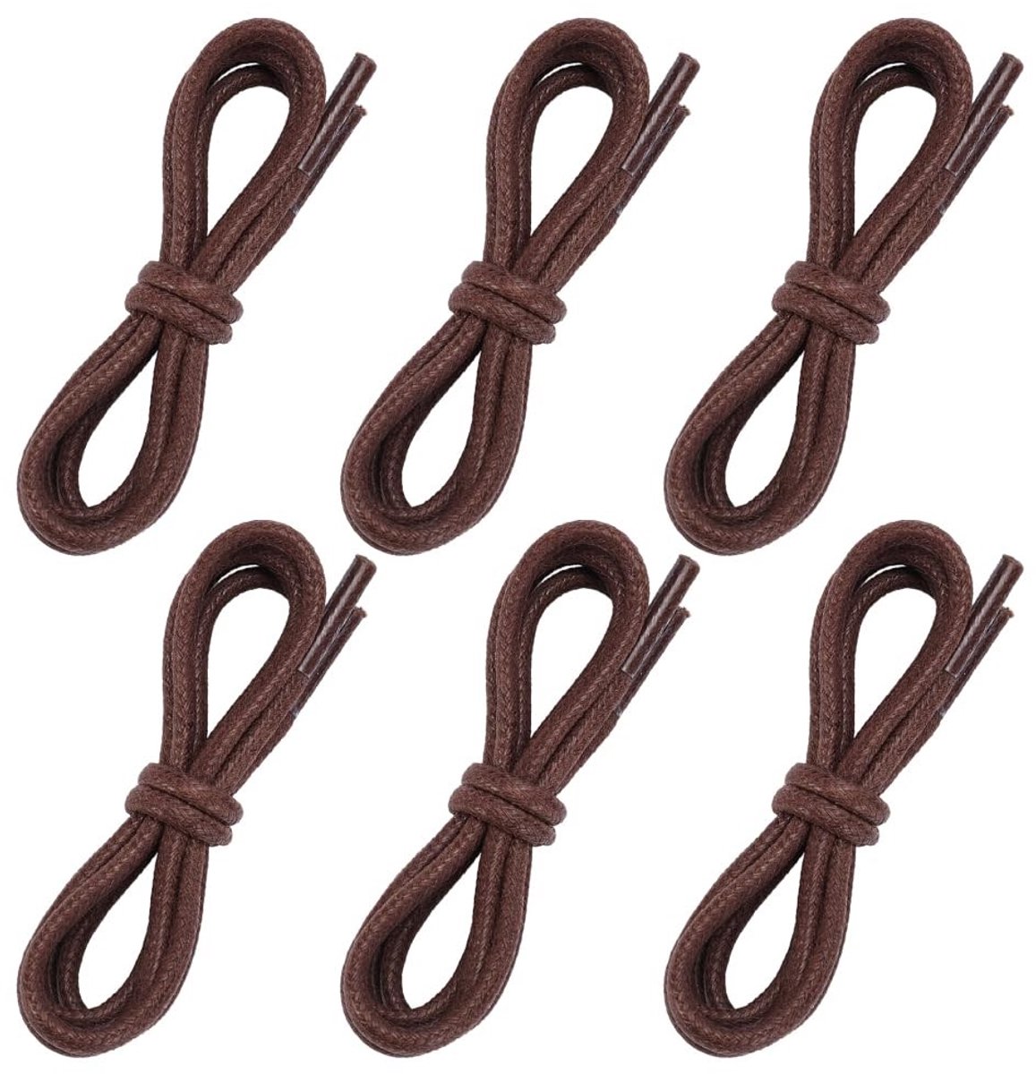 Dailygoods - 3 paar veters van gewaxt katoen, rood, dunne veters voor pak, 1/8 inch, ronde vervangende schoenen voor Oxford-laarzen voor dames en heren in