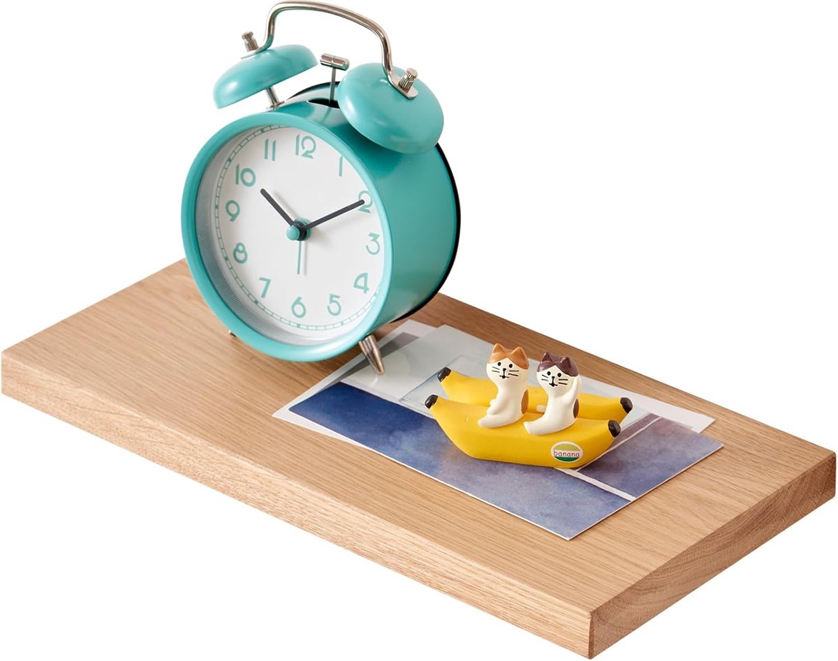 Zwevende plank, hout, wandplank eiken, 30 cm, kleine plank, eiken, wandplank, kruidenrek, plank voor badkamer, slaapkamer, woonkamer, keuken, kantoor