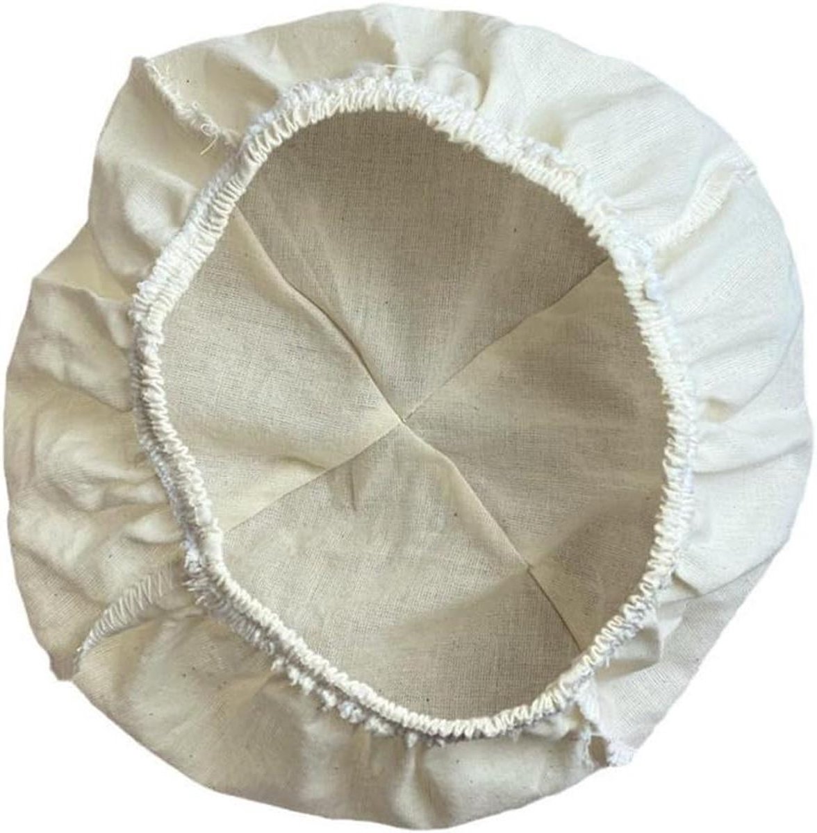 Rijsmand - Gistbak Broodmand - Brood bakken - Wasbare stoffen hoes - 18 x 18 x 8 cm - Wit
