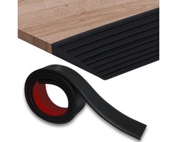 1 stuk - Drempel ramp - zelfklevende rubberen ramp - rubberen drempel ramp voor rolstoelen, kinderwagens, scooters - vertragingsramp - 100 * 5 * 1 cm - zwart
