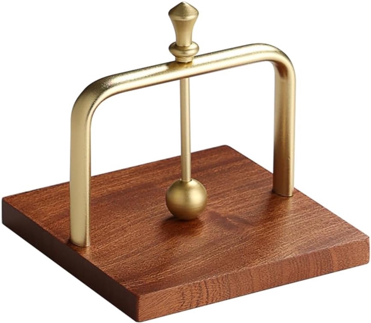 Servethouder – Servettenhouder – Houten Servethouder met Verzwaarde Arm – Moderne Servetdispenser van Hout en Metaal – Servethouder voor Tafel