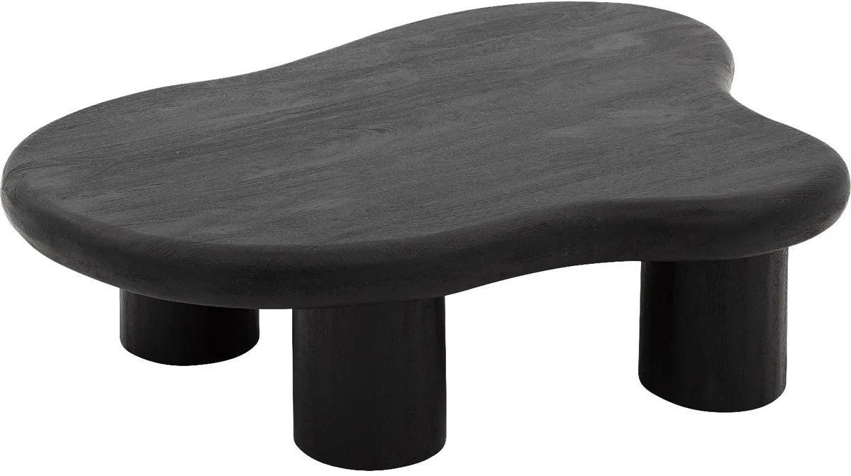 Goossens Salontafel Savi - 120 x 30 x 88 - mango - zwart - organisch