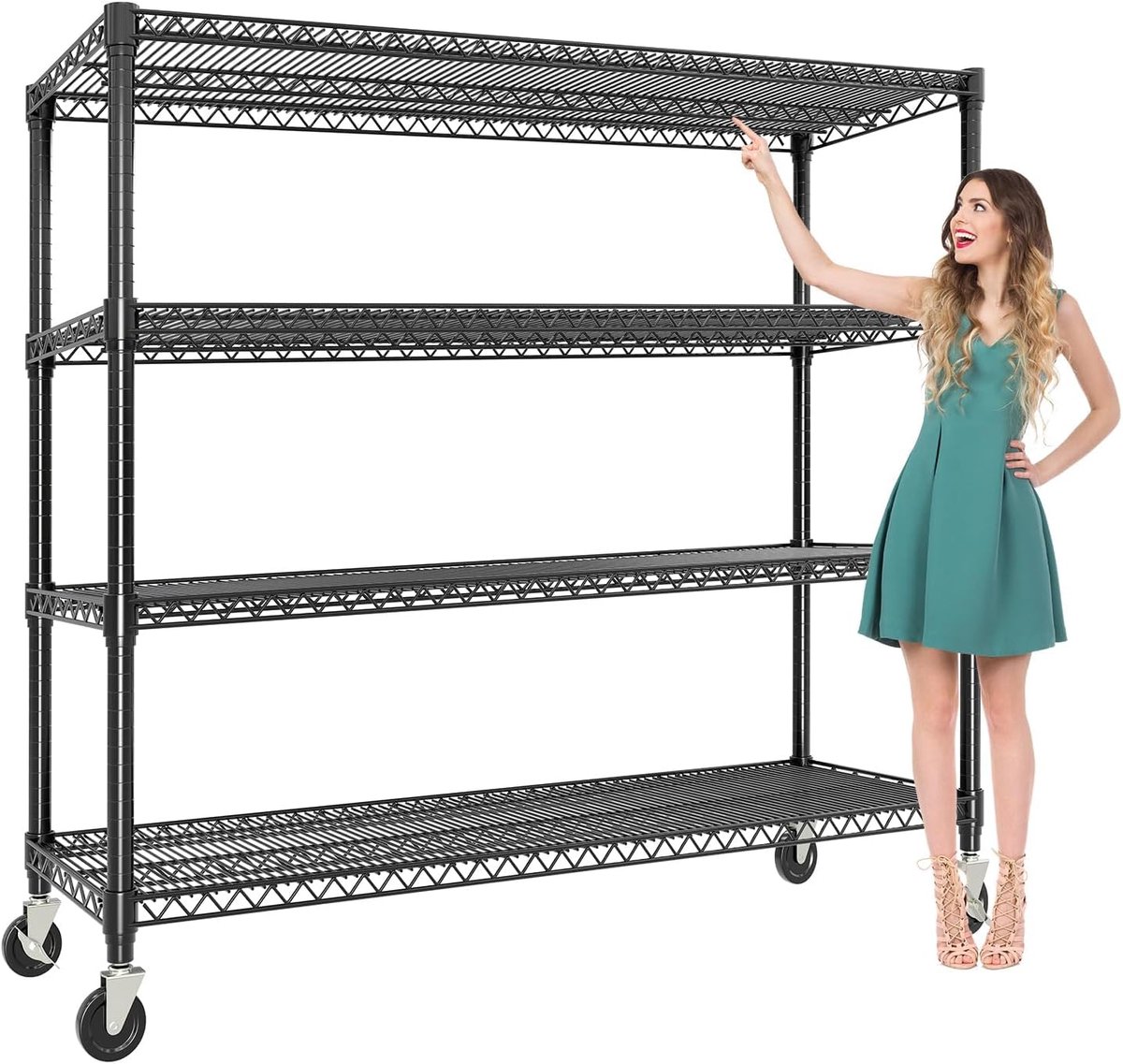 Triumpunpre Industriële, enkelrijige, 5-laags stellingkast van koolstofstaal, compact formaat 150x45x175 cm, voor garage en opslag thuis.