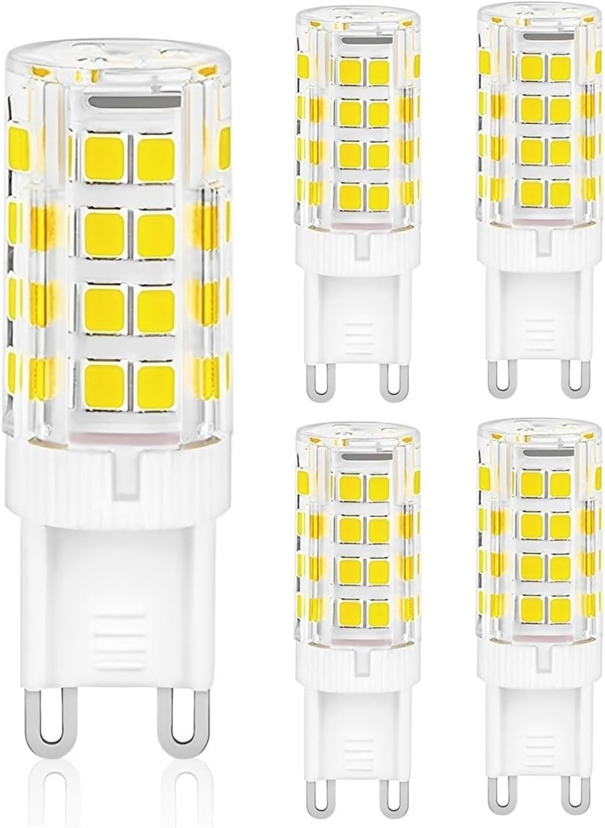 5-pack G9 LED lampen warm wit 4000K, 600 lumen, 7W vervangt 60W halogeen | Flikkervrij, energiezuinig, lange levensduur
