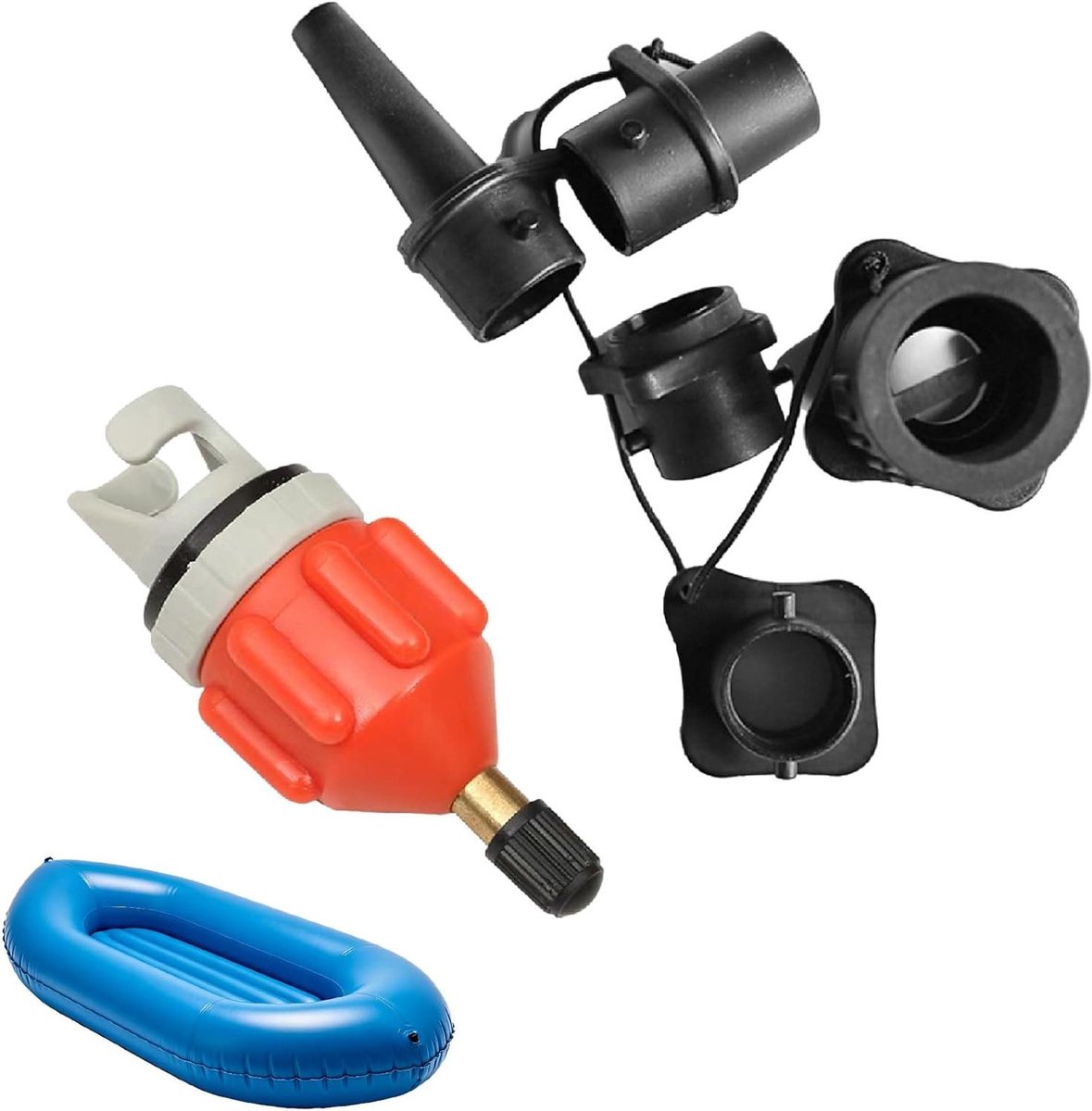 SUP Adapter - Luchtpompventiel Adapter - Opblaasbare Boot Pomp - Compressor Geschikt - 1 stuks - Oranje