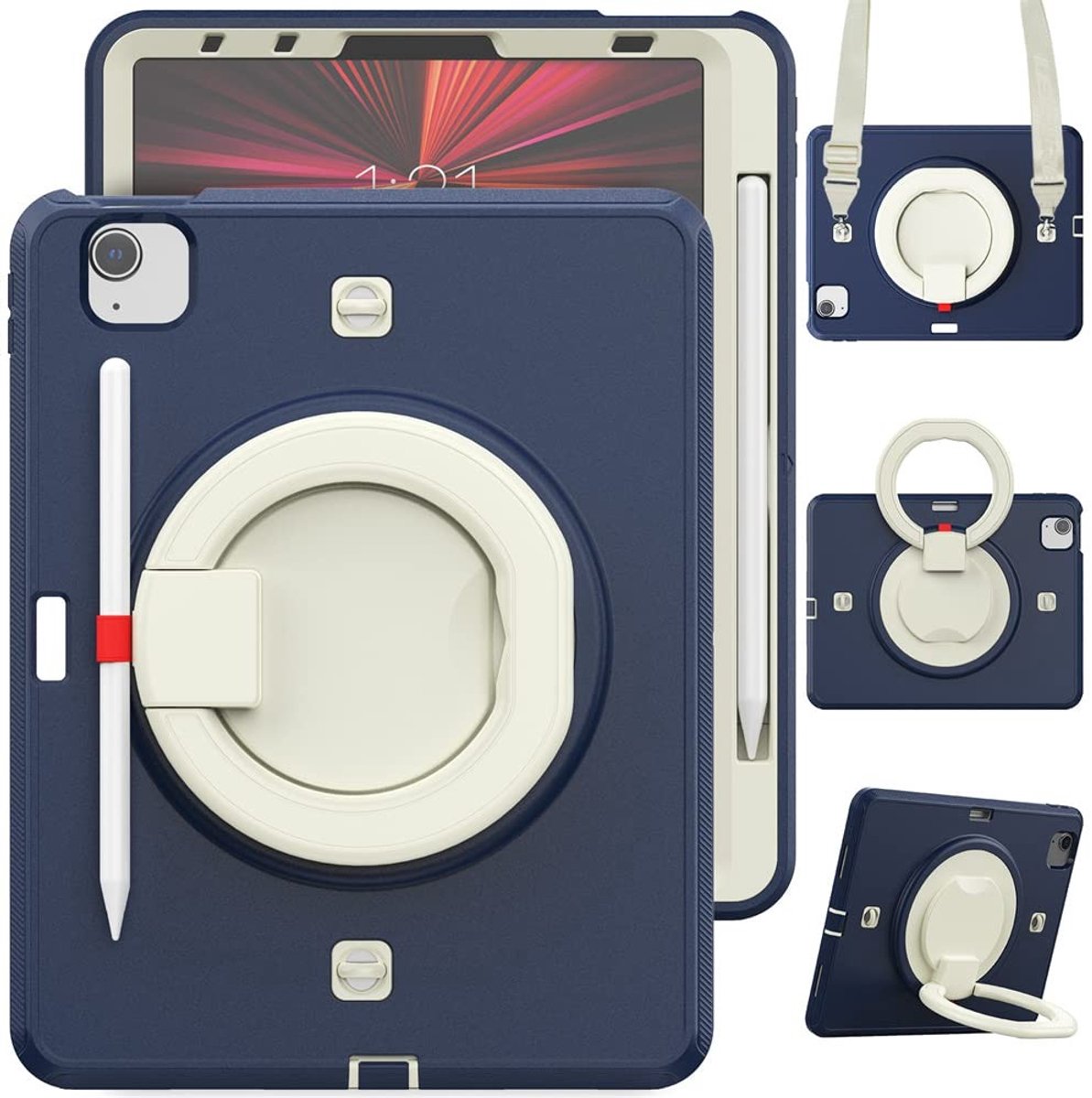 Omgoods - iPad Mini 4/5 Case 7.9 Inch - Schokbestendige Cover met Rotatiesteun