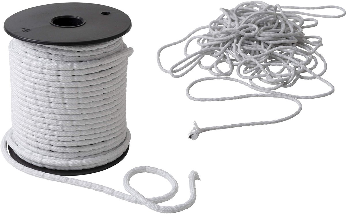 Omgoods - Loodkoord 10 m - Voor Gordijnen en Stof, Wit, 25 g/m