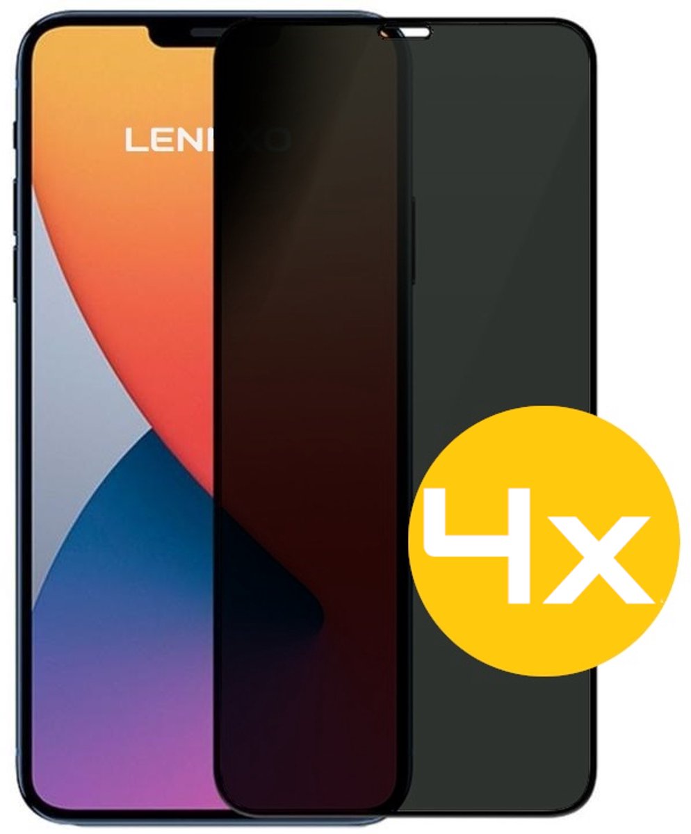 Privacy Screenprotector Geschikt Voor iPhone 13 Mini - Volledige Beschermglas - 4 Stuks