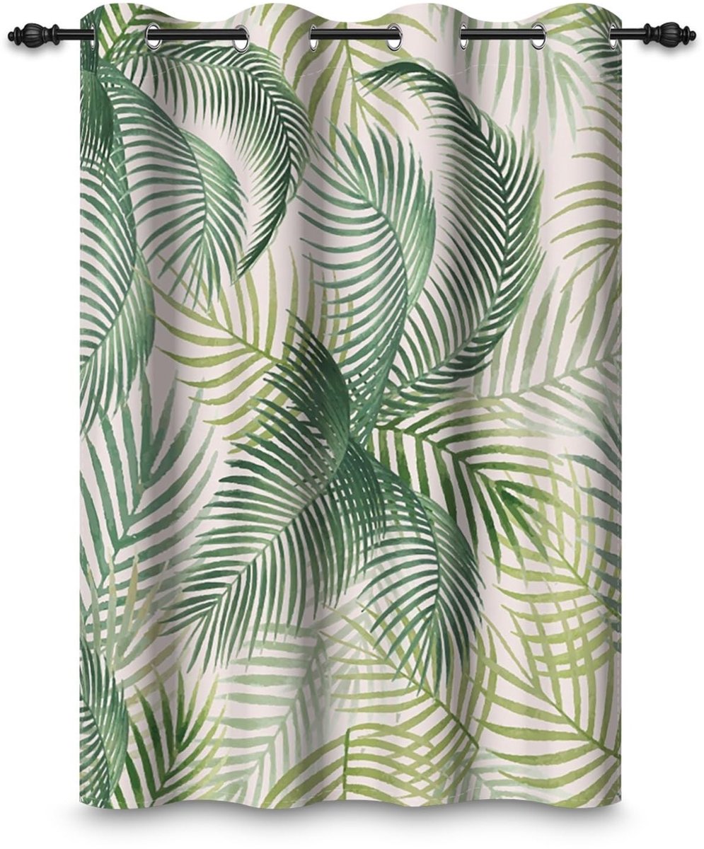 Omgoods - Tropical Leaves Ooglet Gordijnen - 135x175 cm - Groene Bladeren
