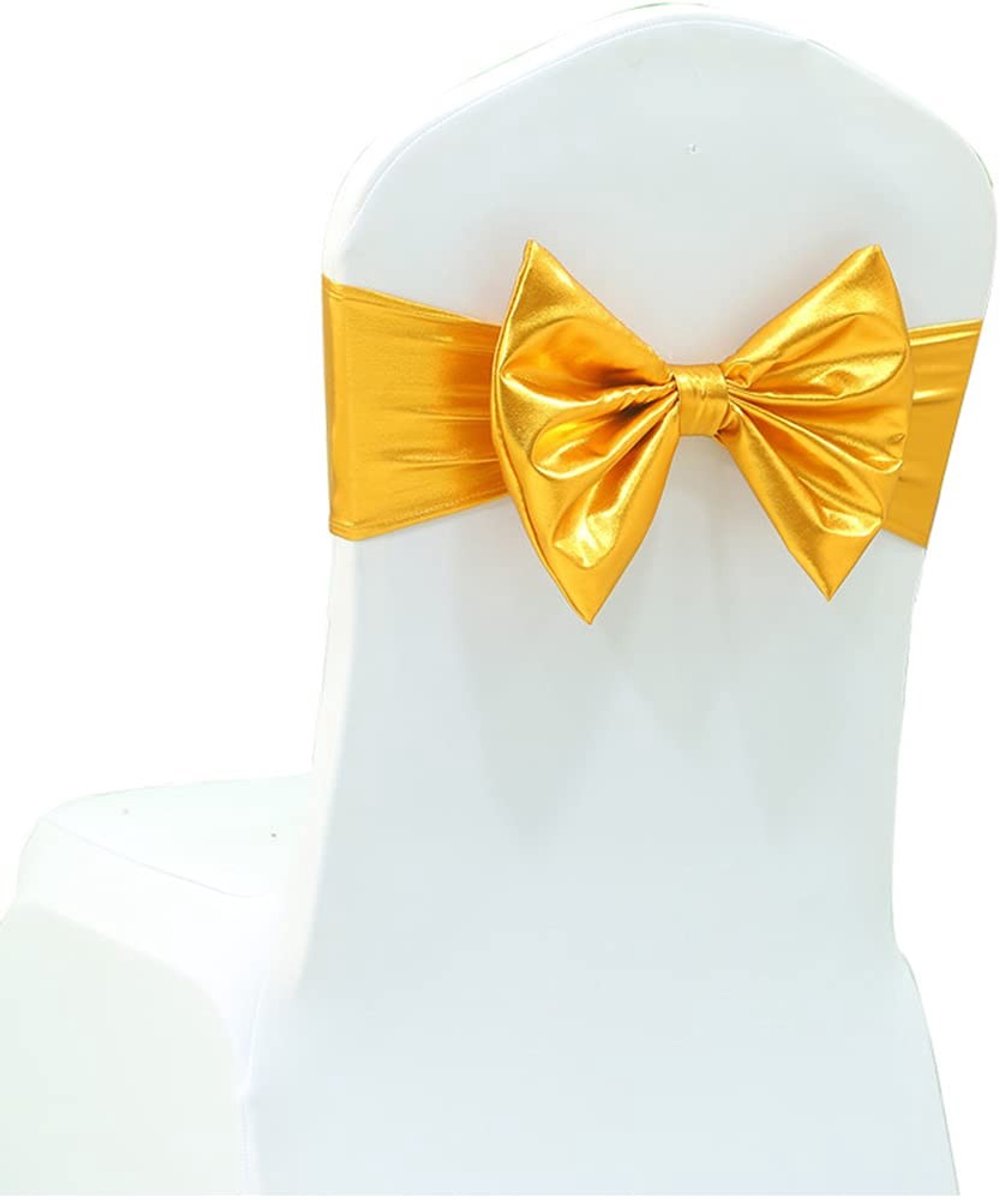 Omgoods- Stoel Sjerpen 10 Stks - Elastische Stretch Bogen - Spandex Bands - Bruiloften/Verjaardag Feest - Banket Receptie Decoratie - Comfortabel en Wasbaar - Stoelsjerp