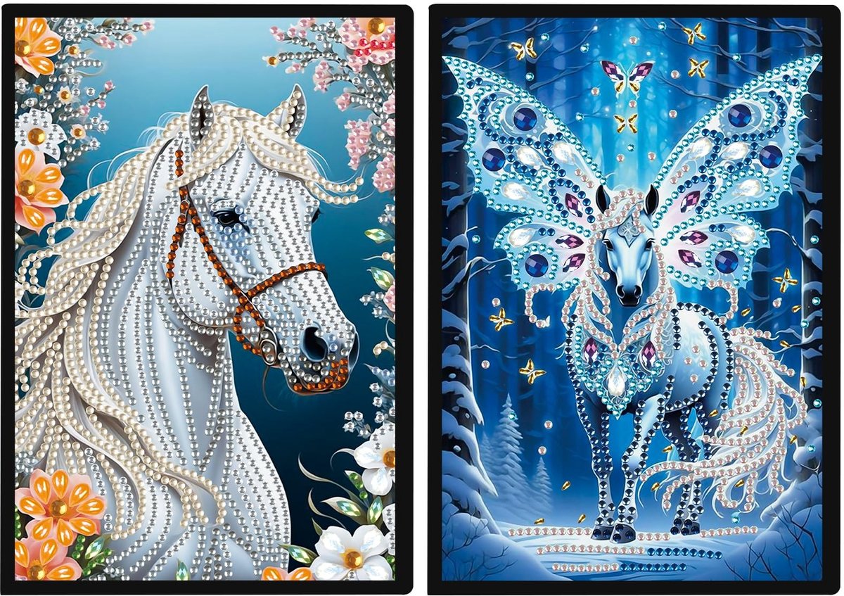 Omgoods - A5 Diamond Painting Notebook met Paard Design