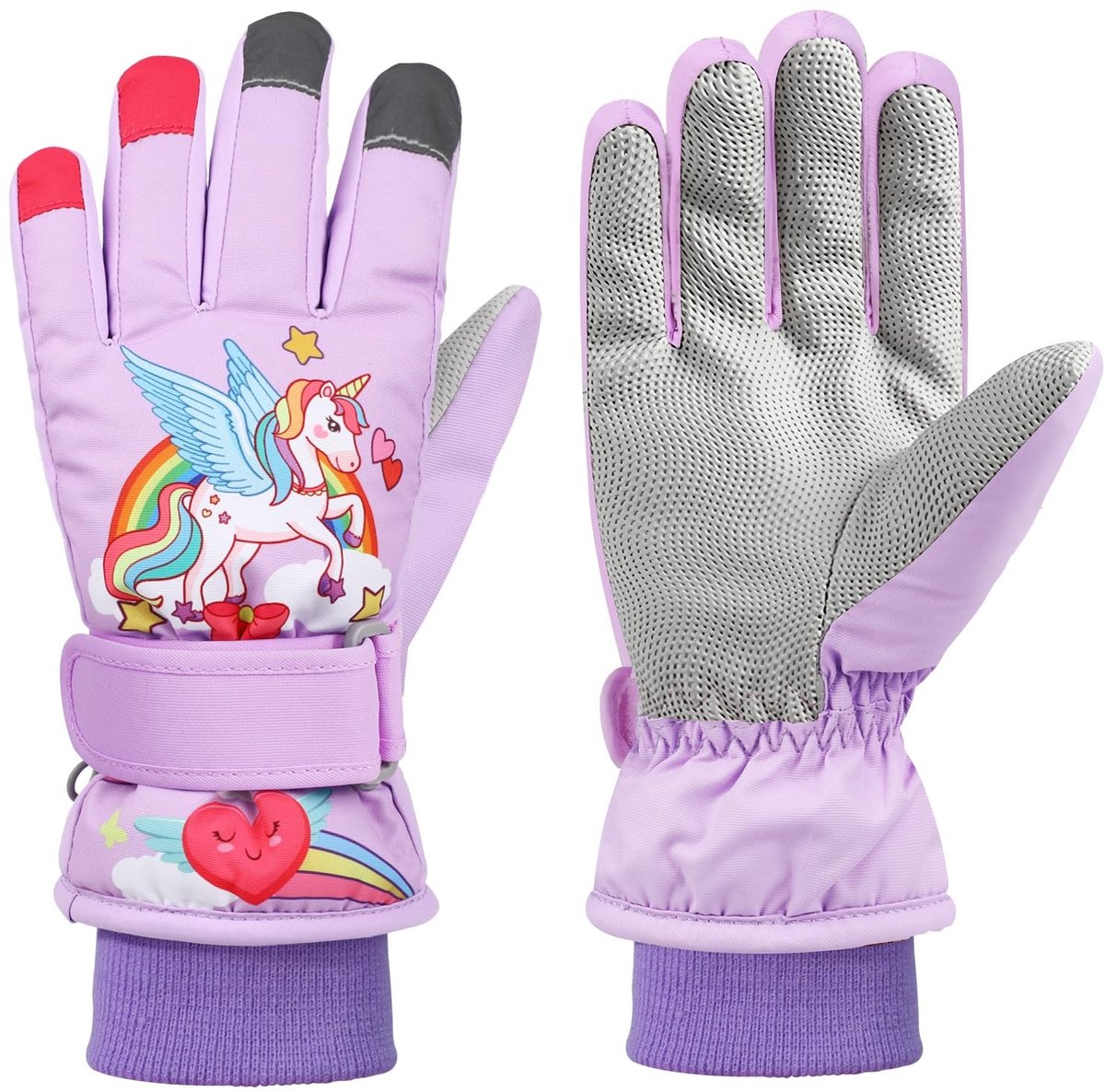 Omgoods - Kinderski Handschoenen - Dikke Warme Winddichte Unicorn Ski Handschoenen
