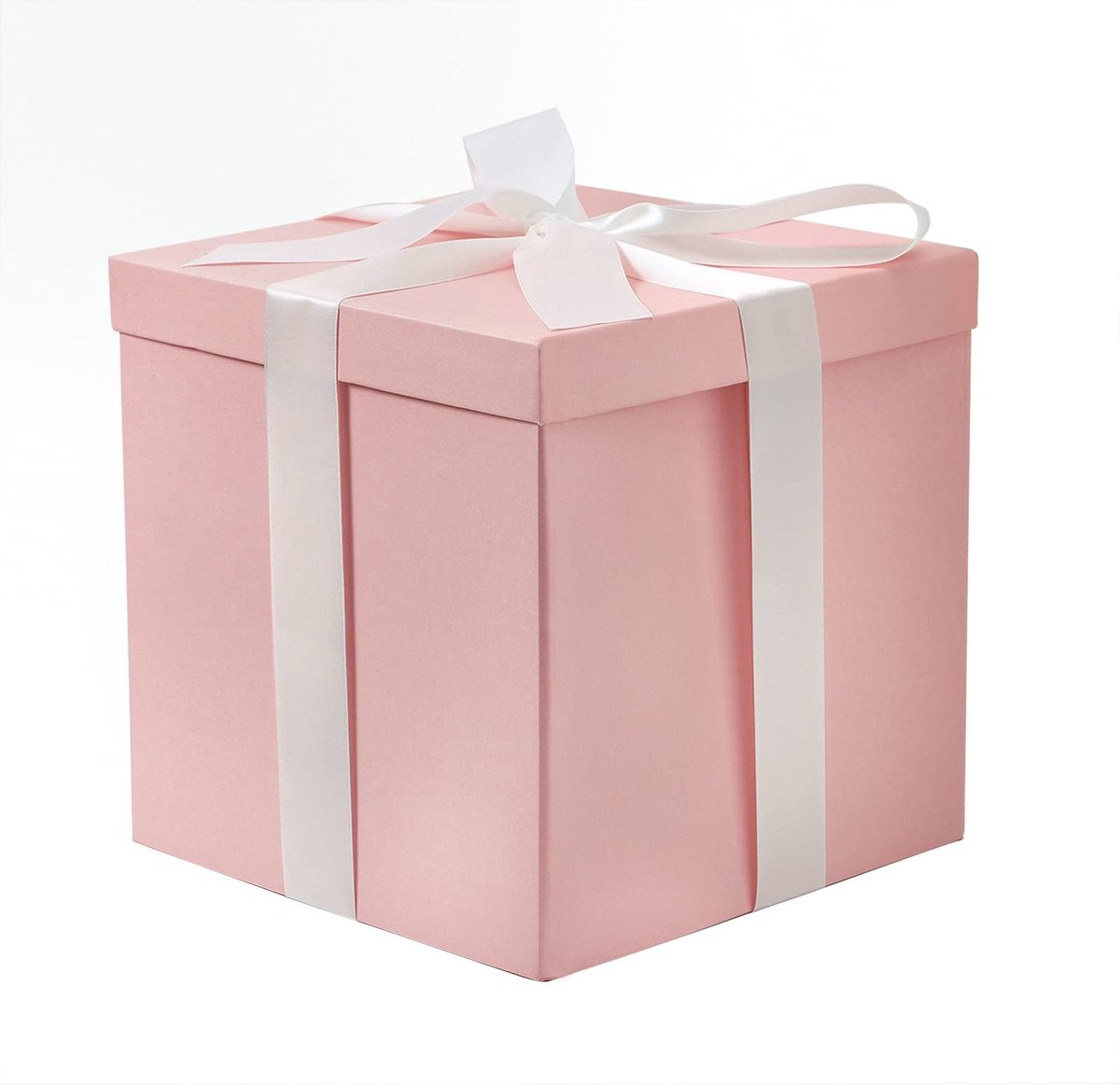 Omgoods - Medium Verjaardag Cadeaubox met Deksel, Lint en Tissuepapier - Roze