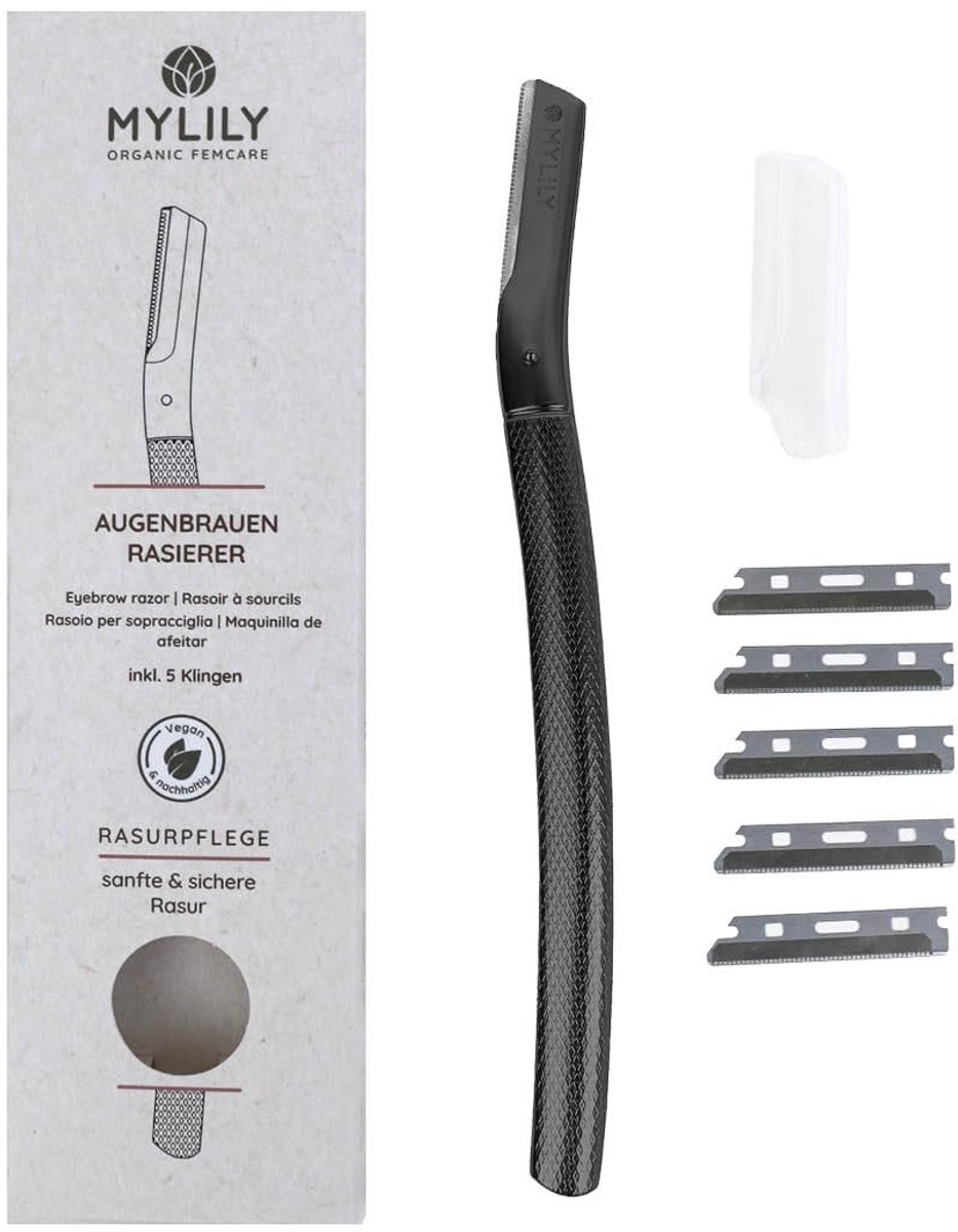 Omgoods - Eyebrow Razor - Zwart Metalen Gezichtsscheermes voor Dames