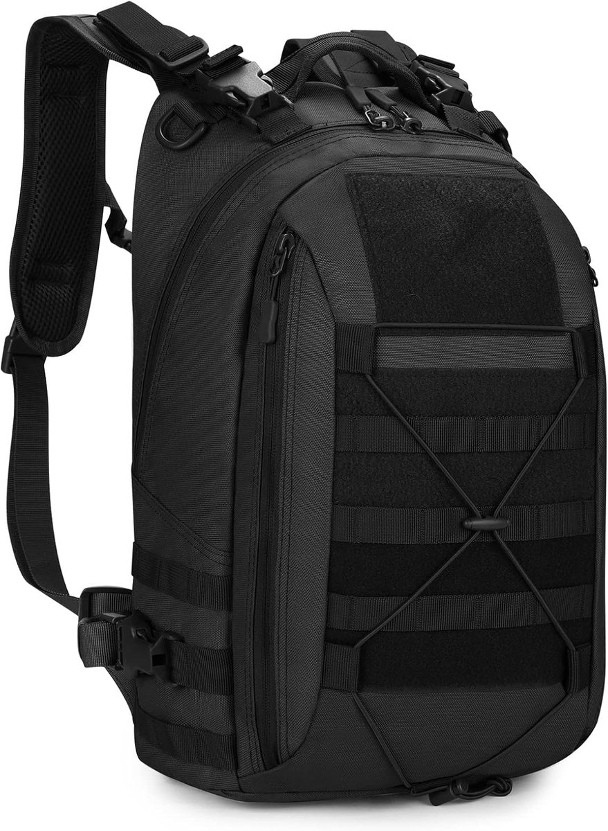 12 l/15 l/20 l/30 l, mini-militaire rugzak, Molle-schooltas, schoudertas voor kinderen, heren, dames, jacht, kamperen, wandelen, zwart/bruin/camouflage/groen