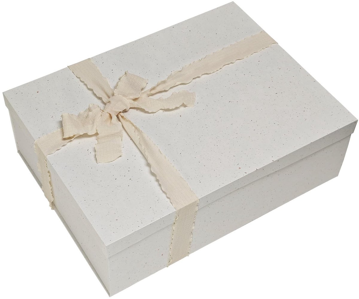 Omgoods - Benvit Cadeau Doos - Extra Grote Cadeauverpakking met Deksel en Lint