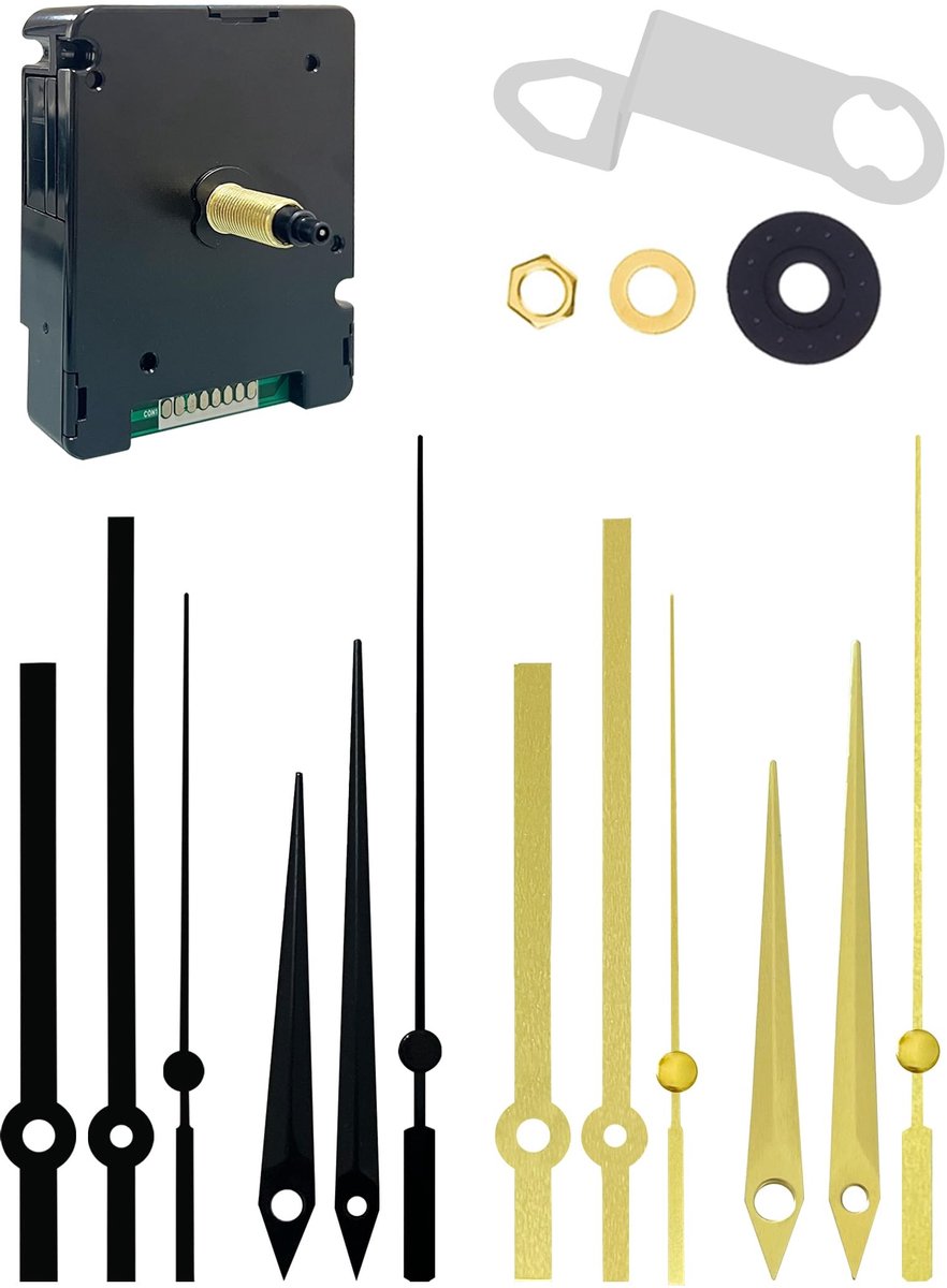 Omgoods - Radio Klokbeweging Set - Stille Wandklok DIY Kit met 4 Pairs Wijzers