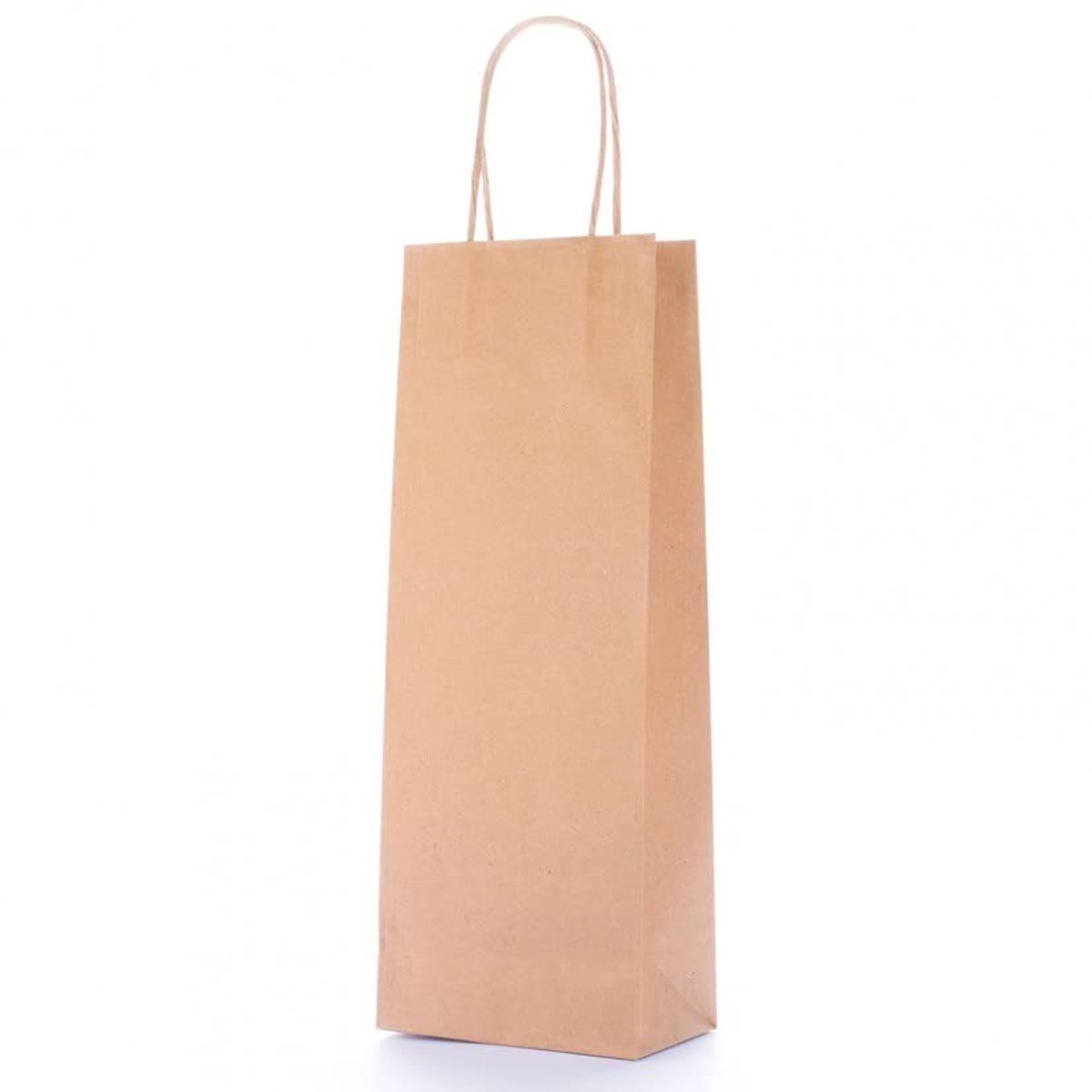 Omgoods - 50 Kraft Papieren Enveloppen voor Wijnflessen met Handvat - 14 x 8 x 40 cm