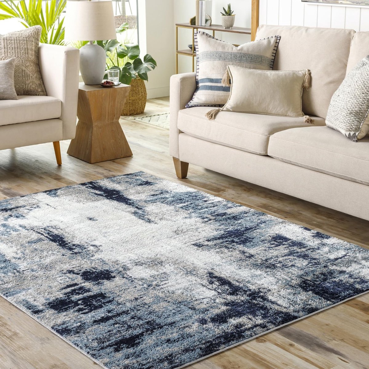 Omgoods - Giulia Abstract Vloerkleed 120 x 170 cm - 100% Polyester, Eenvoudig Onderhoud