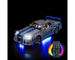 Omgoods - Kit d'éclairage LED adapté pour Lego 42210 2 Fast 2 Furious Nissan Skyline GT-R (R34)