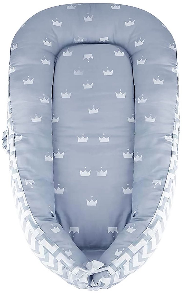 Omgoods - Dubbelzijdig Baby Nest voor Nieuwborens - Ademend en Hypoallergeen met Kussen