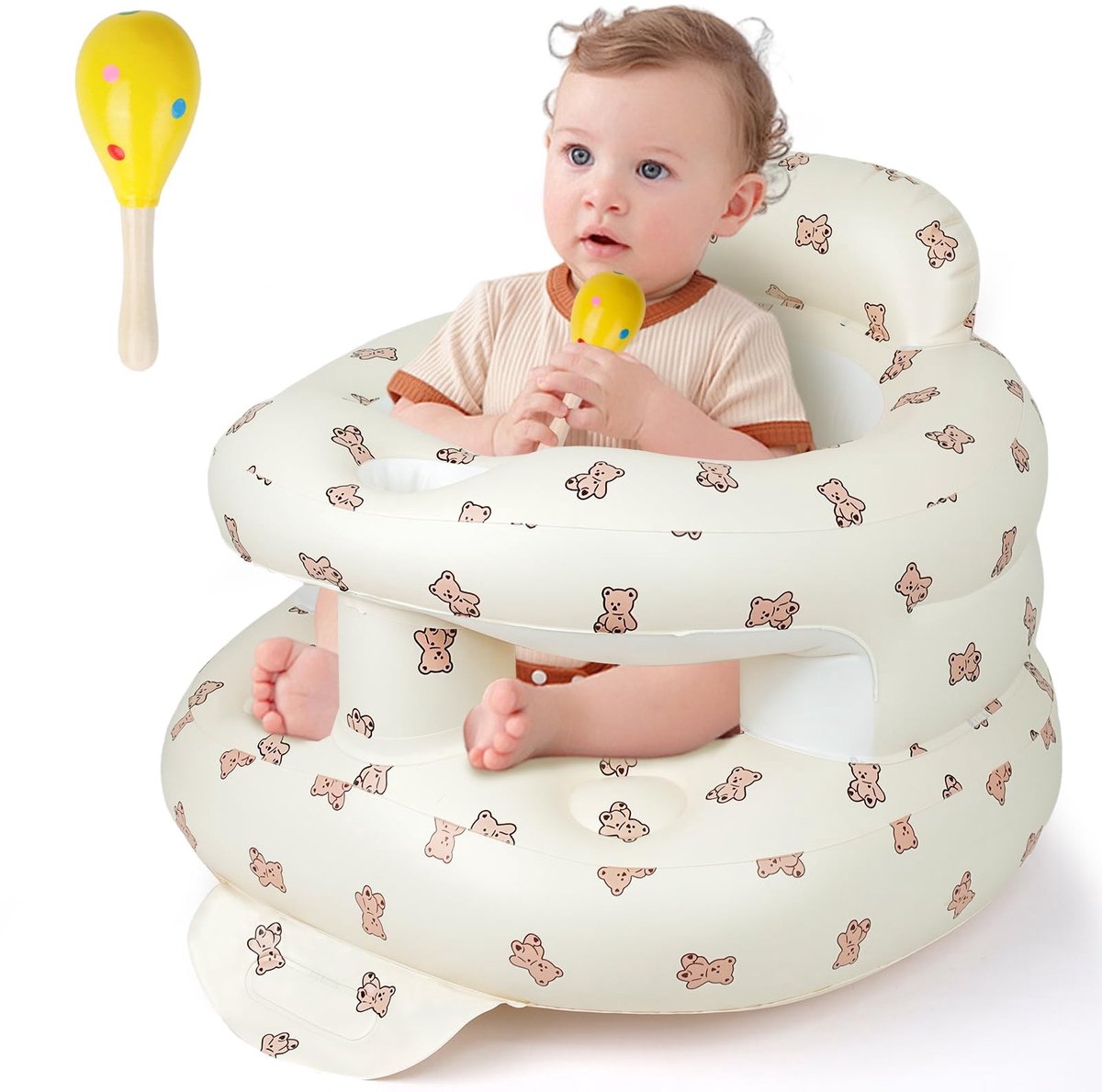 Omgoods - Opblaasbare Babystoel voor Kinderen van 3 tot 36 Maanden