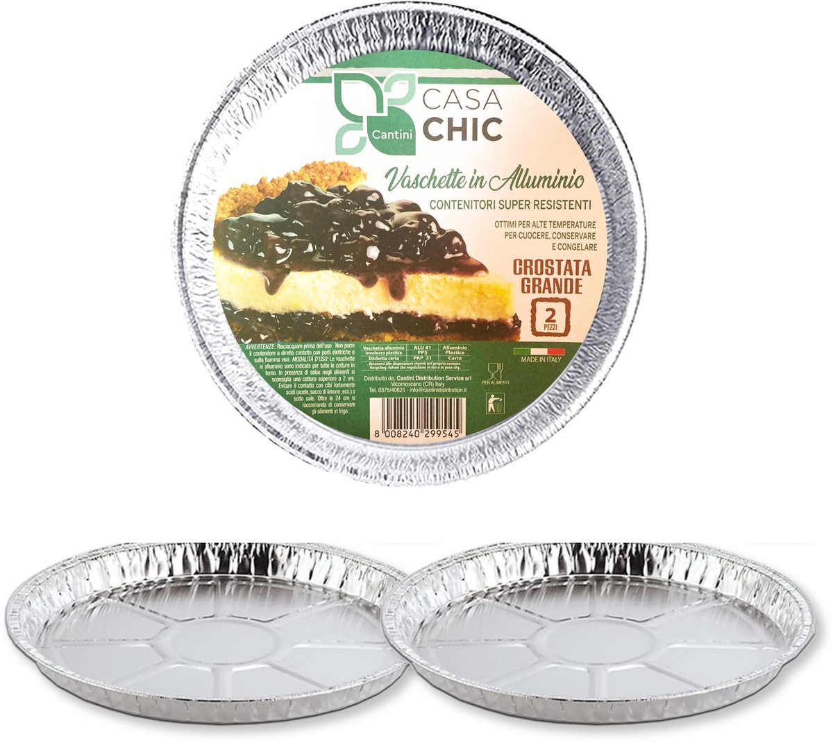 Omgoods - Aluminium Bakvorm voor Grote Taarten - 2 Stuks Rond, 25 cm Diameter