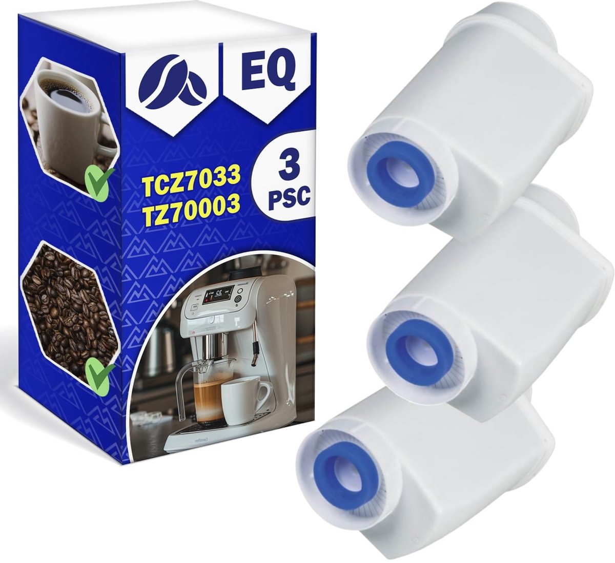 Omgoods - 3 Waterfilters voor Automatische Koffiemakers - Compatibel met Bosch en Siemens