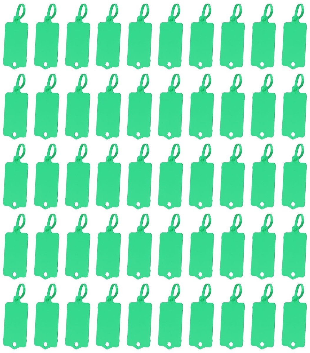 Omgoods - 50 stuks herbruikbare groene plastic labels voor verzending