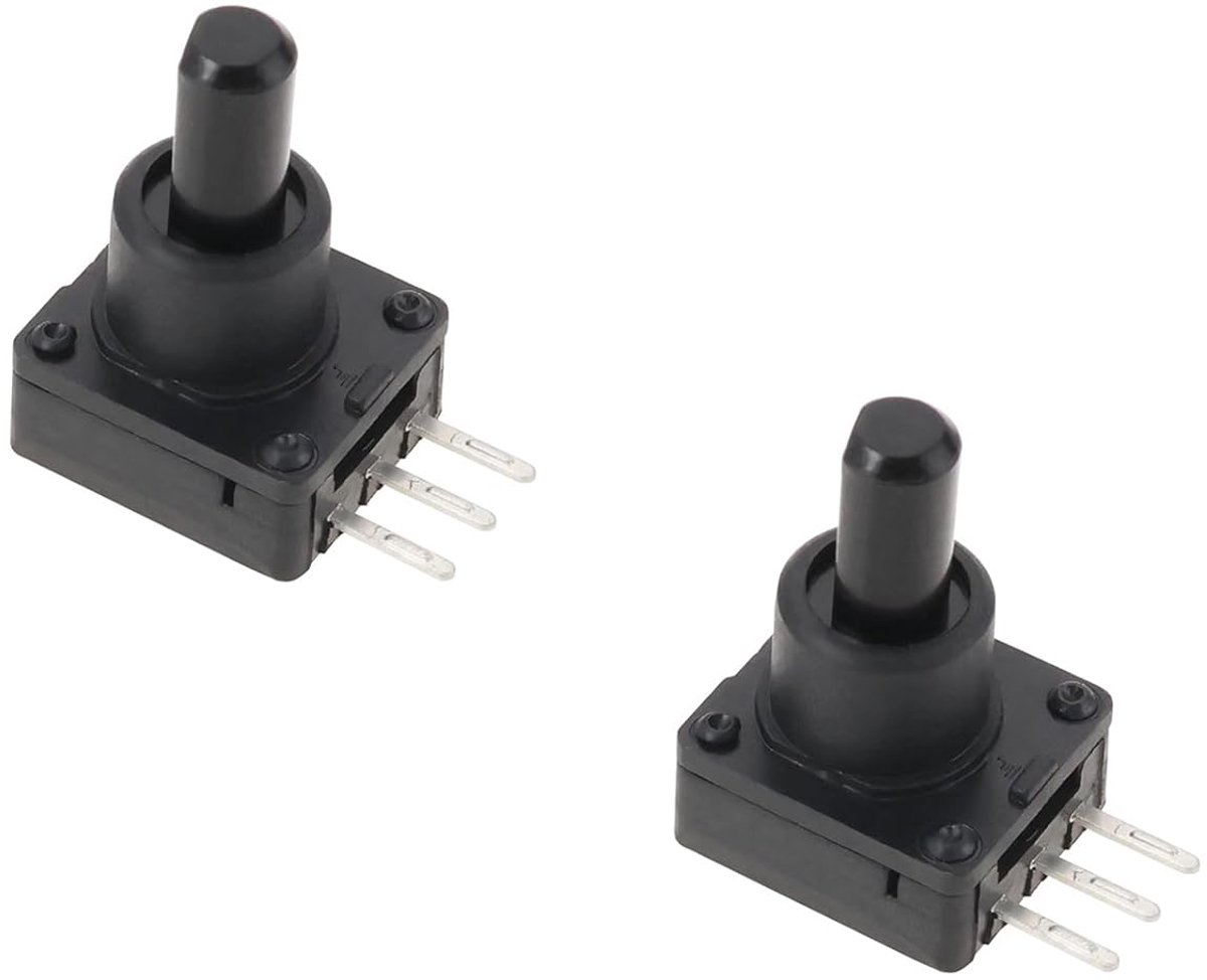 2 STKS Potentiometer Compatibel met Thrustmaster 458 Spider 458 Italia T80 RS T80 488 GTB Edition voor Racing Game Stuurwiel 17.1x15.6mm Zwart