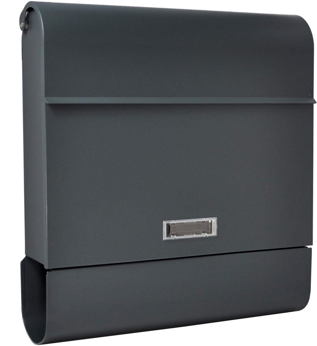 Omgoods - Moderne Briefbox Antraciet Grijs - Wandbrievenbus met Krantencompartiment