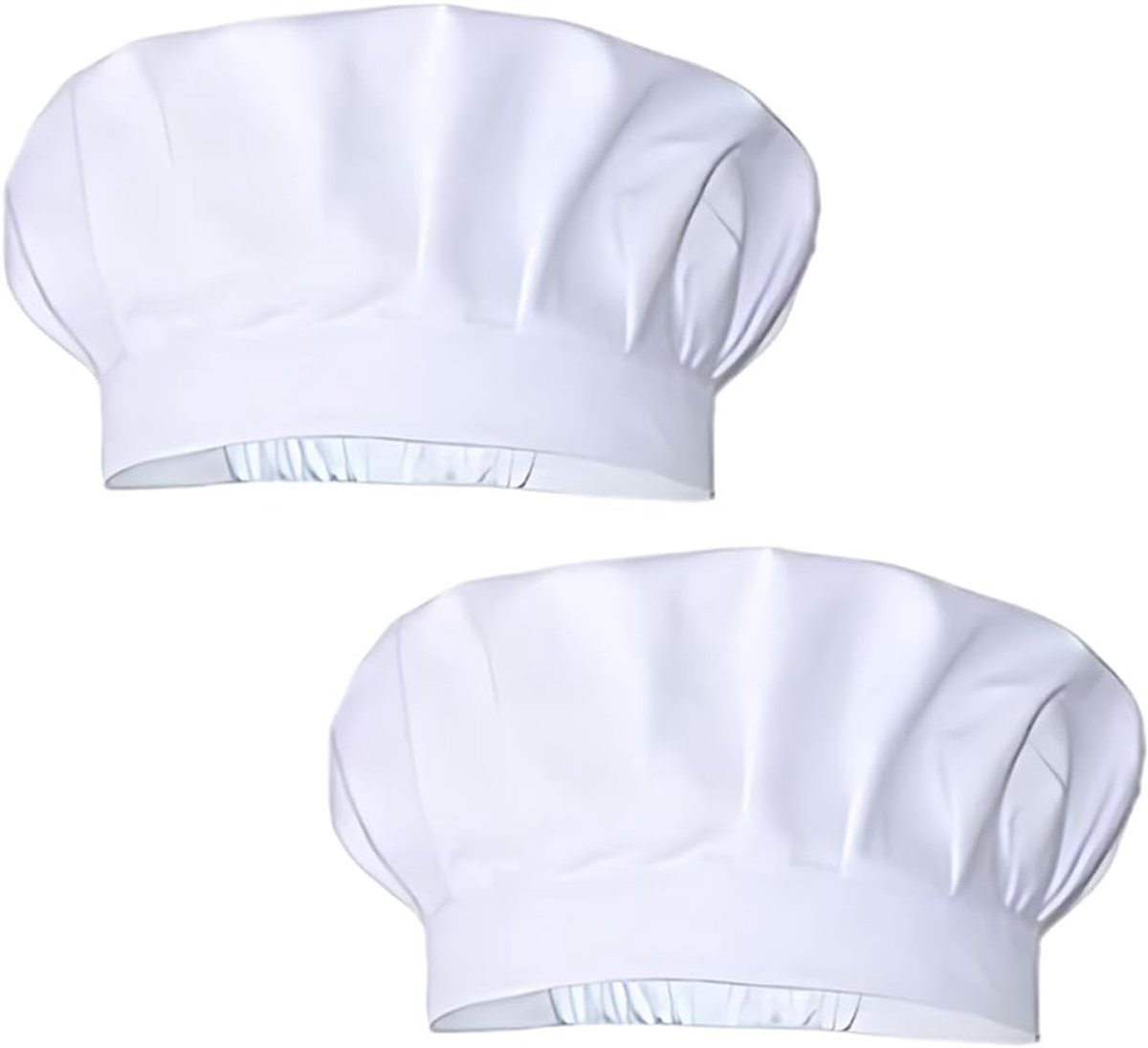 2 stuks kookmuts - kookmuts voor de keuken, verstelbaar, herbruikbaar haarnet, restaurantmuts van netweefsel voor dames, netmuts (wit)