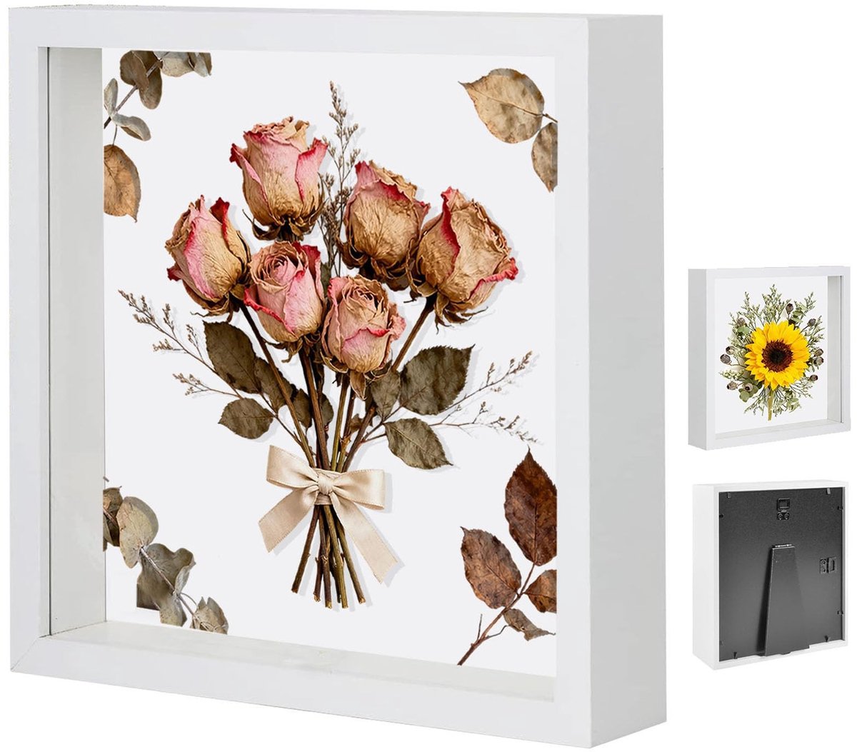 Omgoods - Diepe Fotolijst 30 x 30 cm met Transparante Acrylplaat - Wit