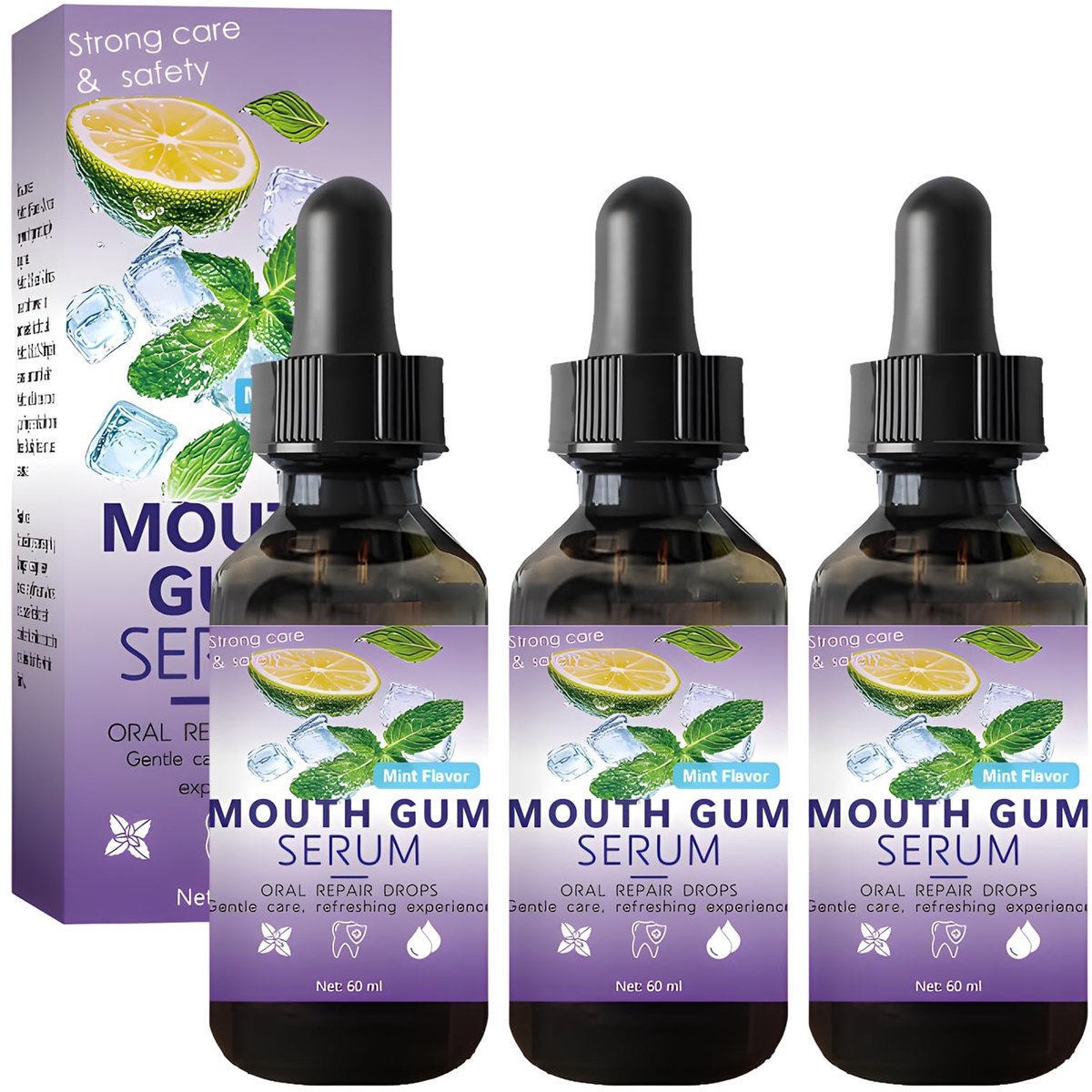 Omgoods - Tandvleeshersteller - 3 Flesjes Effectieve Druppels voor Mondverzorging