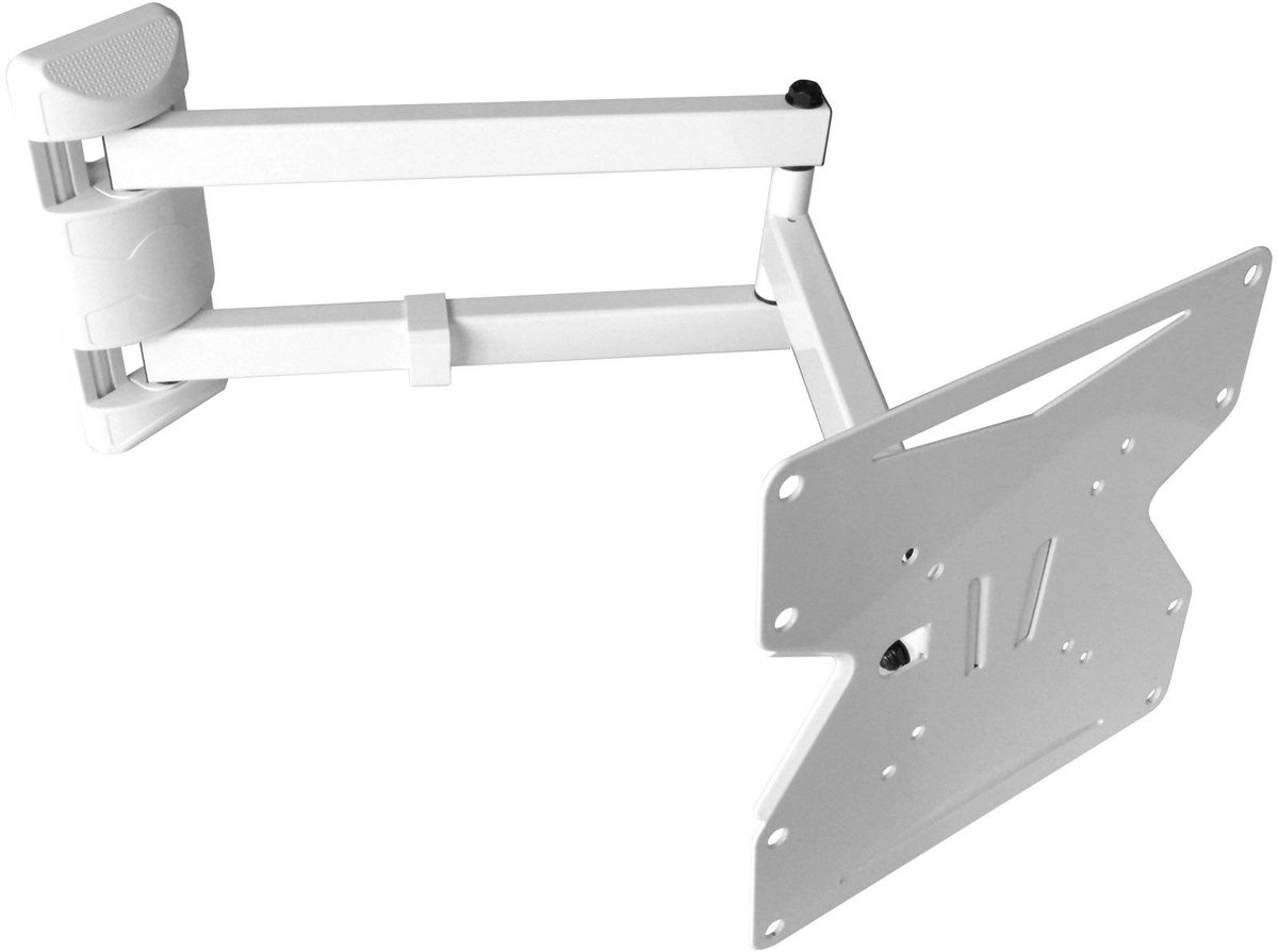 Omgoods - TV Wandbeugel voor 15-55 Inch - Verstelbare Beugel tot 40 kg in Wit