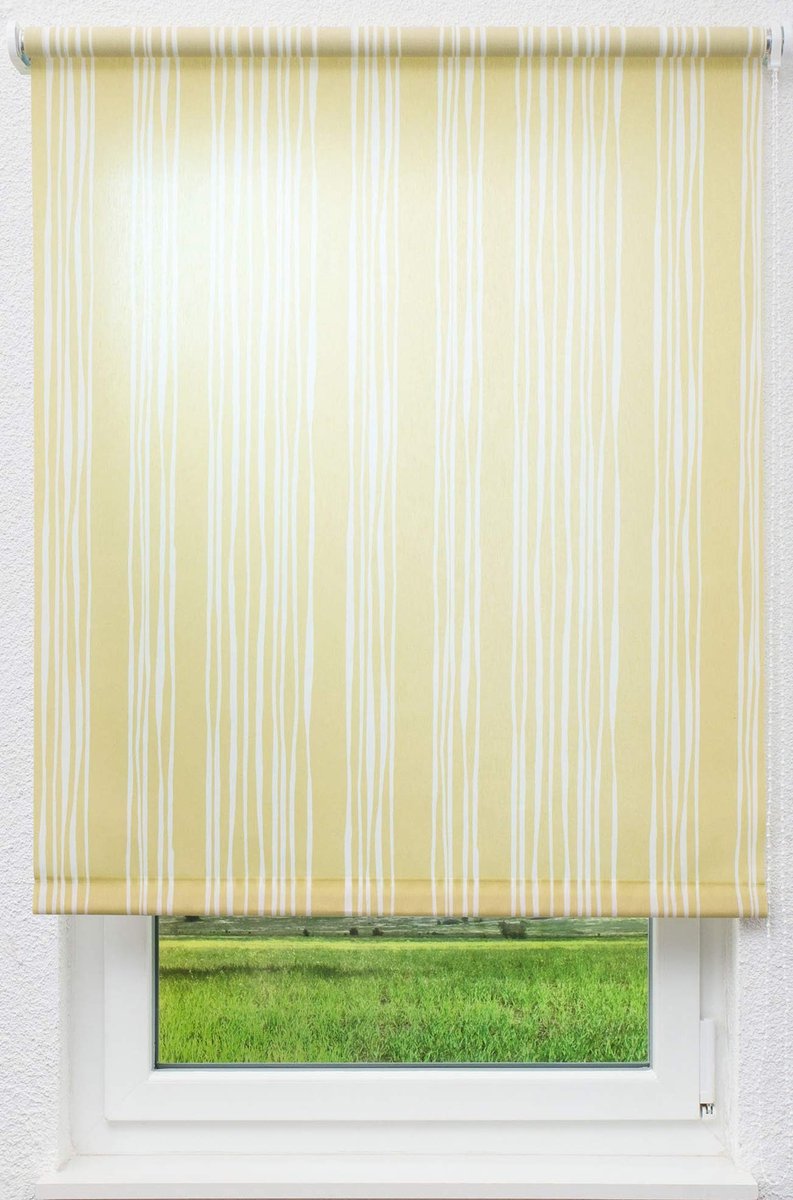 Omgoods - Sunlines Verticale Jaloezieën met Groene Strepen - 142x180 cm Rolgordijn