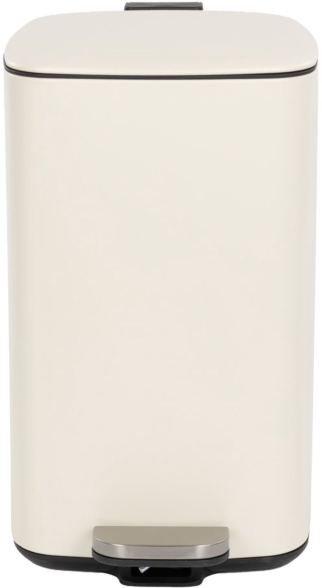 Housecraft Living Mark Prullenbak met Pedaal 20 Liter – Soft Close Afvalbak Crème