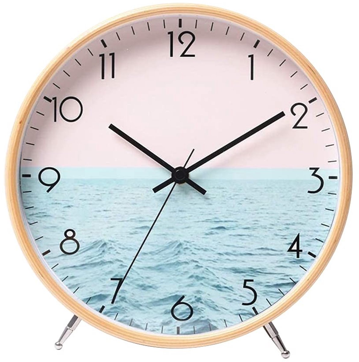 Omgoods - Houten Wandklok 22 cm - Stille Quartz Klok voor Woonkamer