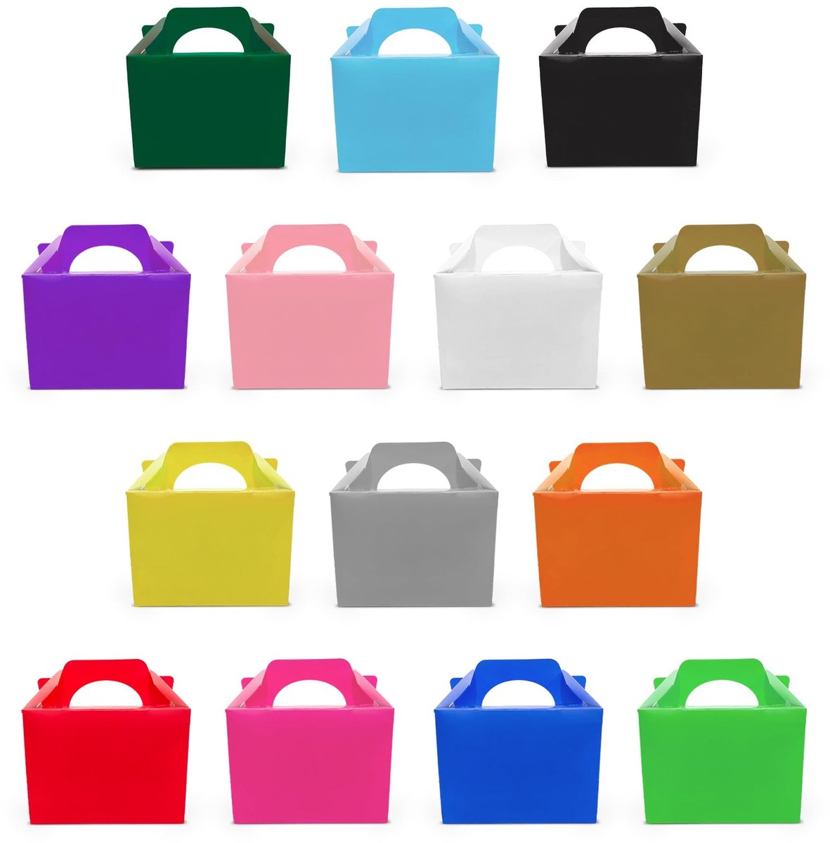 Omgoods - Kindvriendelijke Party Boxen - 50 Stuks in Diverse Kleuren voor Verjaardagsfeestjes
