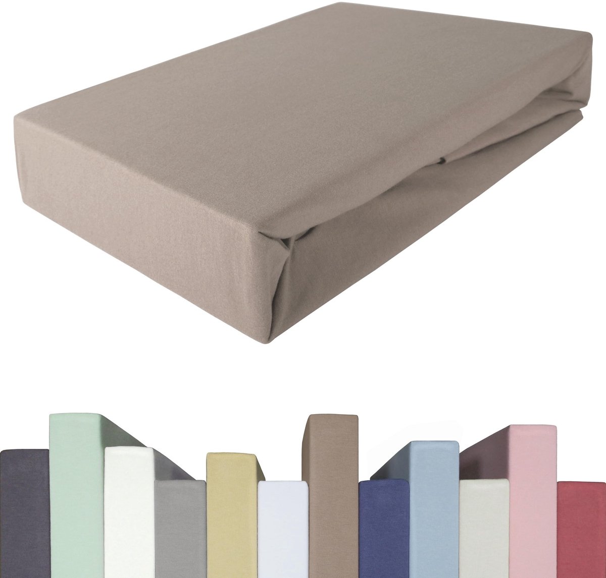Omgoods - Fitted Sheet voor Boxspring Bed 180 x 200 cm - Jersey Katoen met Elastane